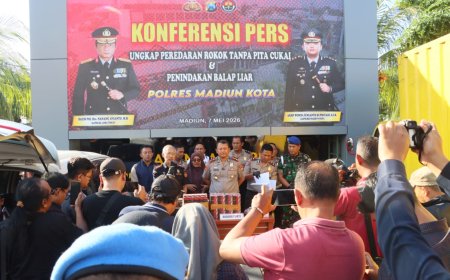 3,1 Juta Batang Rokok Ilegal Digagalkan Polres Madiun Kota