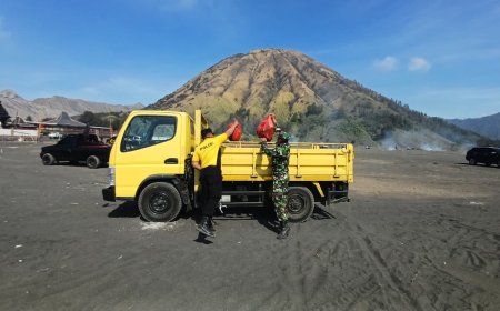 Usai Kasada, Polres Probolinggo Gelar Aksi Bersih Lingkungan