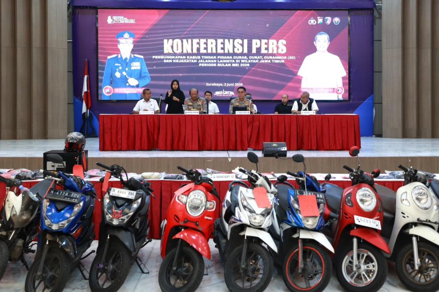 Ratusan Kasus Curat, Curas, dan Curanmor Terungkap Selama Mei 2026