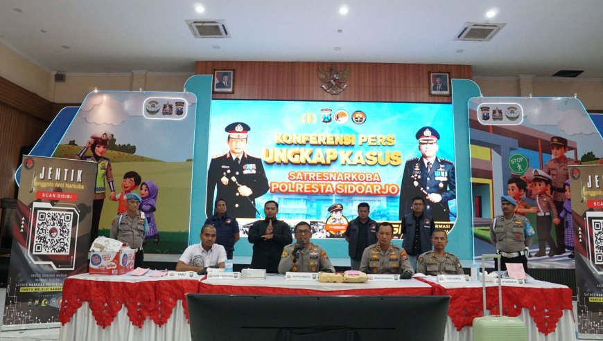 Polresta Sidoarjo Ungkap Kasus Narkotika dengan Modus Jaringan Internasional